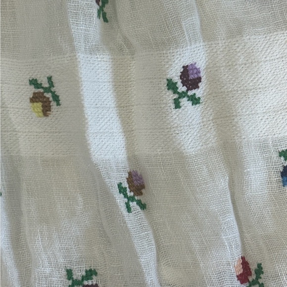 Kimchi Blue Women's Cream & Floral Design Short Sleeve Dress Size M - Picture 4 of 13